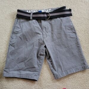 Monument gray shorts with belt mens size 30